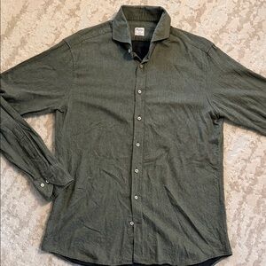 Stenströms brushed cotton button down- Mens Large fitted body- made in Sweden